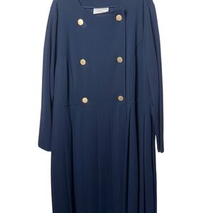 Lane Bryant Navy Long Sleeve Dress with Gold Buttons